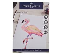 Faber-Castell Creative Studio - Bloc de pintura acrílica, A5, papel engomado sin ácidos, 240 g/m², 15 hojas para pintura acrílica, artes, manualidades, hogar y escuela