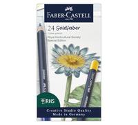 Faber Castell Creative Studio Goldfaber - Juego de lápices de colores, edición especial RHS, juego de 24 lápices, para arte, manualidades, dibujo, bocetos, hogar, escuela, universidad, colorear