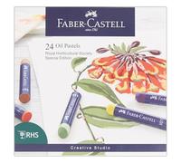Faber Castell Creative Studio - Pasteles al óleo, edición especial RHS multicolor, juego de 24, para arte, manualidades, dibujo, bocetos, hogar, escuela, universidad, colorear