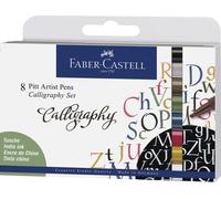 Faber-Castell Creative Studio Pitt Artist Pen Calligraphy India Ink Pen, Set Of