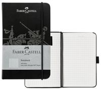 FABER-CASTELL - Cuaderno DIN A6, negro, cuadriculado