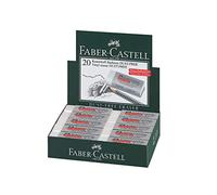 Faber-Castell Dust Free White Eraser (Box of 20) - Soft Erasing, Comfort Edge, Latex Free, Great for Black Lead Erasing for School, Office & Home