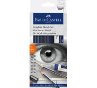 Faber-Castell FC114000 - Set grafito Creative Studio con 6 lápices Goldfaber, 2H