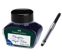 Faber-Castell Frasco de tinta para instrumentos de escritura con convertidor (azul real + convertidor, tintero de 62,5 ml)
