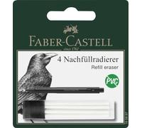 FABER-CASTELL - Goma de borrar de recambio Precision Eraser Pen | 4 recambios para el lápiz borrador, para eliminar con precisión las líneas de lápiz