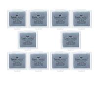 Faber-Castell goma tipo Eraser en caja de plástico, color Grau | 10er Pack