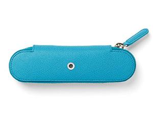 Faber-Castell GRAF 118674 Epsom - Funda con cremallera para 2 instrumentos de escritura, color azul