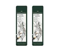 Faber-Castell Graphite Aquarelle 117805- 5 lápices de acuarela (incluye HB, 2B, 4B, 6B y 8B), 5 unidades