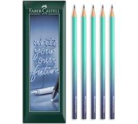Faber-Castell Graphite Pencil B Flow Edition, paquete de 5, azul zumbido