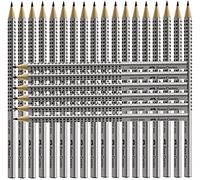 Faber-Castell Grip 2001 Lápices en paquete de 6, dureza: HB, color del cuerpo: tonos plateado argento HB