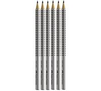 Faber-Castell Grip 2001 Paquete ahorro de 6 lápices (plata 2B)