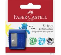 FABER-CASTELL Grippy 181783 Sacapuntas con protección de corte, azul, sacapuntas para niños