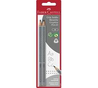 FABER-CASTELL - Juego de lápices Jumbo Grip plateados, 2 unidades