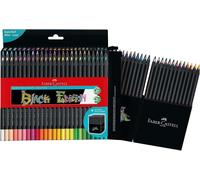 Faber-castell - lápices de colores blackwood, black edition, estuche