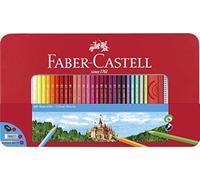 Faber-Castell Lápices de colores 115894 Estuche metálico, forma hexagonal, 60 lápices