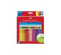 FABER-CASTELL 112449 - Set de lápices de colores Colour Grip, 48 lápices de colores en estuche de cartón, irrompibles, para niños y adultos