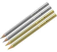 Faber-Castell - Lápiz de color Jumbo Grip (Set Oro/Plata) 2x cada uno