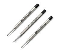 Faber-Castell Medio Bolígrafo Recarga - Negro X 3