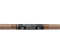 Faber-Castell Multimark - Rotulador acrílico doble color 252, cobre, suministros de juego de arte, marcador acrílico a base de agua, doble extremo, punta gruesa y fina, marcadores artísticos