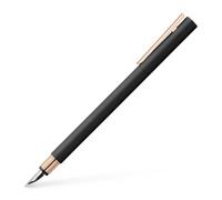 Faber-Castell Neo Slim 343101 Fountain Pen Metal Nib Width F Black with Rose Gol