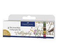 Faber-Castell PITT Art Pens Set de Caligrafía 4 Colores 2.5mm #167505