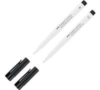Faber-Castell Pitt Artist Pen - Bolígrafo con punta de pincel (mina de 1,5 mm, punta de pincel), color blanco
