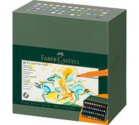 Faber-Castell PITT - Caja de regalo de 48 colores surtidos en caja reciclada, marcadores permanentes, para bocetos, dibujos, colorear, arte, líneas gruesas, bolígrafos profesionales y aficionados