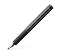 FABER-CASTELL - Pluma estilográfica e-motion Black Carbon, plumín EF