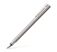 Faber-Castell 342102 Neo Slim - Pluma estilográfica (acero inoxidable, plumín EF, plata mate)