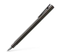 FABER-CASTELL - Pluma estilográfica Neo Slim, plumín B, gris plomo | Pluma estilográfica con plumín de acero inoxidable y sistema de cartuchos y convertidor