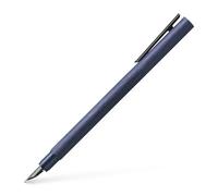 Faber-Castell 146160 - Estilografica Neo Slim Aluminio - Trazo M - Azul Oscuro