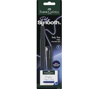 FABER-CASTELL Poly Pen 241080 - Pluma estilográfica, incluye cartuchos de tinta, negro, pálido iris, azul caribic (no se puede elegir el color)