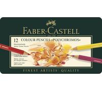 Faber-castell polychromos - lápices de colores, 12 unidades, colores