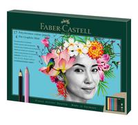 Faber-Castell Set de lápices Polychromos 17 y 4 Pitt Graphite Matt 210052, con sacapuntas y goma