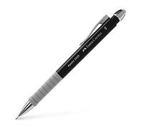 FABER-CASTELL - Portaminas Apollo negro de 0,5 mm | Lápiz de mina con mina flexible y goma de borrar integrada