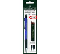 FABER-CASTELL 133496 - Portaminas GRIP con 12 minas incluidas, grado de dureza - B, grosor de mina - 0,5 mm, sin posibilidad de elegir el color