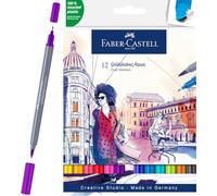 Faber-Castell Rotuladores Goldfaber Aqua Dual 164612 Pack 12 surtidos