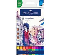 FABER-CASTELL - Rotulador Goldfaber Aqua Dual, 18 colores