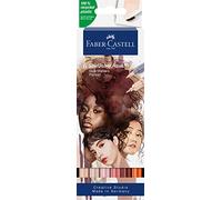FABER-CASTELL - Rotulador Goldfaber Aqua Dual Portrait, 6 colores | Rotuladores duales diluibles en agua con punta de pincel y punta fina para acuarela y caligrafía