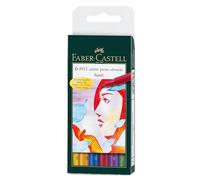 FABER-CASTELL - Rotuladores Pitt Artist Pen Soft Brush, 4 colores | Tinta de dibujo resistente al agua y a la luz, rotuladores con punta de pincel para ilustraciones y proyectos creativos
