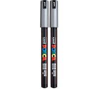 Faber Castell - ROTULADOR POSCA PC1MR PLATA UNID (Paquete de 2)