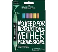 FABER-CASTELL - Rotuladores acrílicos Multimark pastel, 6 colores