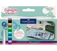 FABER-CASTELL - Rotuladores Goldfaber Creative Creative Haven, 6 colores | Rotuladores creativos resistentes al agua con punta de 1,5 mm para caligrafía e ilustraciones
