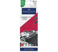 FABER-CASTELL - Rotuladores Goldfaber Sketch automóviles, 6 colores | Rotuladores de alcohol de secado rápido con alta cobertura, punta de pincel y fina para ilustraciones y bocetos