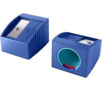 FABER-CASTELL - Sacapuntas Grippy con protección contra cortes, azul | Sacapuntas con depósito, para lápices de colores extra gruesos de 17,8 mm de diámetro