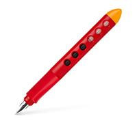 FABER-CASTELL Scribolino 149862 - Pluma estilográfica escolar para zurdos, color rojo