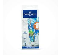 Faber-Castell Creative Studio Acrílico Color, Cartera de Cartón de Cartón con Tarjeta Muestra, Multicolor, para Arte, Manualidad, Dibujo, Dibujo, Esbozo, Hogar, Escuela, Universidad, Colorear