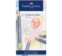 Faber-Castell Lápices acuarelables Goldfaber 114622, 12 unidades, tonos pastel