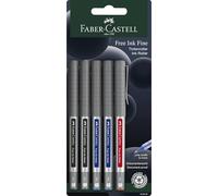 Faber-Castell - Set de bolígrafos Free Ink Fine, 5 unidades