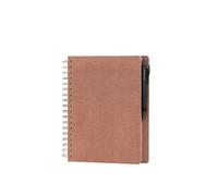 Faber-Castell & Rössler Papier 201554 - Cuaderno en blanco, 18 páginas en Sienna y bolígrafo PolyBall, color negro